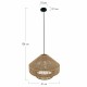 Dijk Lampa Wisząca w Stylu Boho 41x41x28cm Kolor Naturalny 104666