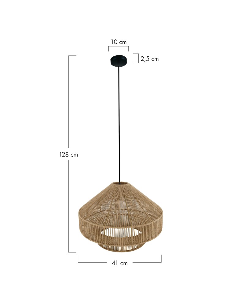 Boho pendant lamps - Dijk Pendant Lamp in Boho Style 41x41x28cm Natural Color 104666 - product kolory-swiatla.pl 5