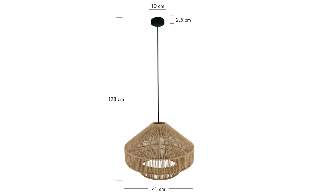 Dijk Lampa Wisząca w Stylu Boho 41x41x28cm Kolor Naturalny 104666