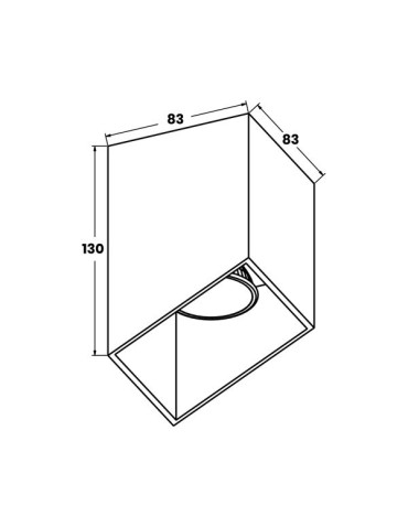 Zuma Line LINE QUBY SL 1xGU10 White ACGU10-130 Ceiling light. - product 2