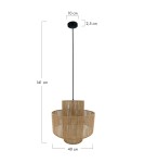 Boho pendant lamps - Dijk Pendant Lamp in Boho Style 40x40x41cm Color Natural 104665 - product 4