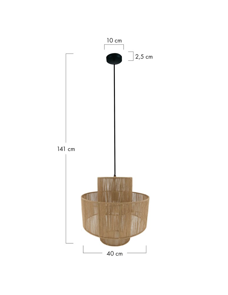 Boho pendant lamps - Dijk Pendant Lamp in Boho Style 40x40x41cm Color Natural 104665 - product kolory-swiatla.pl 4