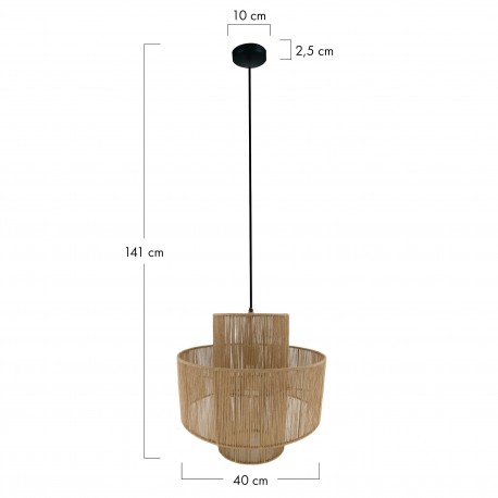 Dijk Lampa Wisząca w Stylu Boho 40x40x41cm Kolor Naturalny 104665