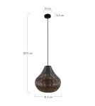Boho pendant lamps - Dijk Metal Lamp 31.5x31.5x27.5cm Color Black 102745 - product 5