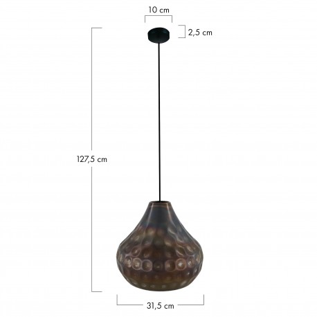 Dijk Lampa z Metalu 31.5x31.5x27.5cm Kolor Czarny 102745