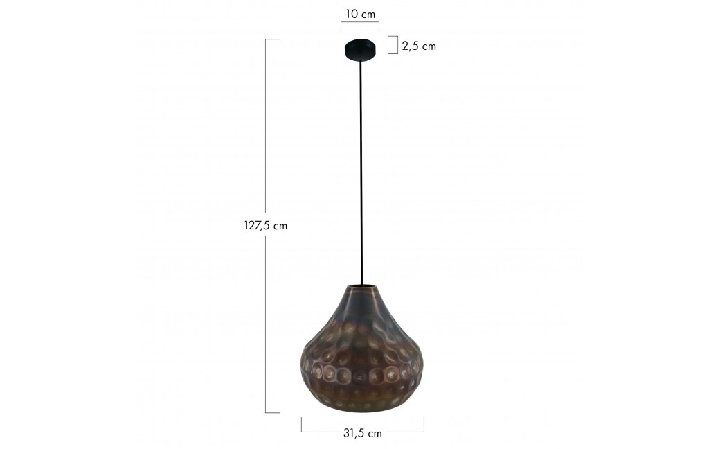 Dijk Lampa z Metalu 31.5x31.5x27.5cm Kolor Czarny 102745