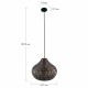 Dijk Lampa z Metalu 41.5x41.5x29.5cm Kolor Czarny 102746