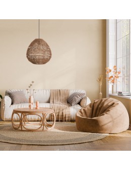 Dijk Pendant Lamp in Boho Style 46x46x46cm Natural Color 55866-017