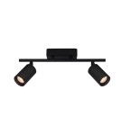 Adjustable ceiling lamps - spots - Italux Tris Spotlight/Spot 2xGU10 10W Black Sandblasted SPL-46829-2-BK - product 1