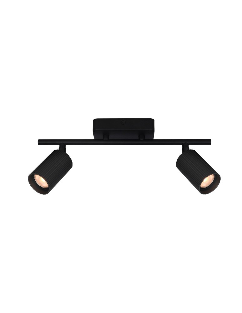 Adjustable ceiling lamps - spots - Italux Tris Spotlight/Spot 2xGU10 10W Black Sandblasted SPL-46829-2-BK - product kolory-swiatla.pl 1