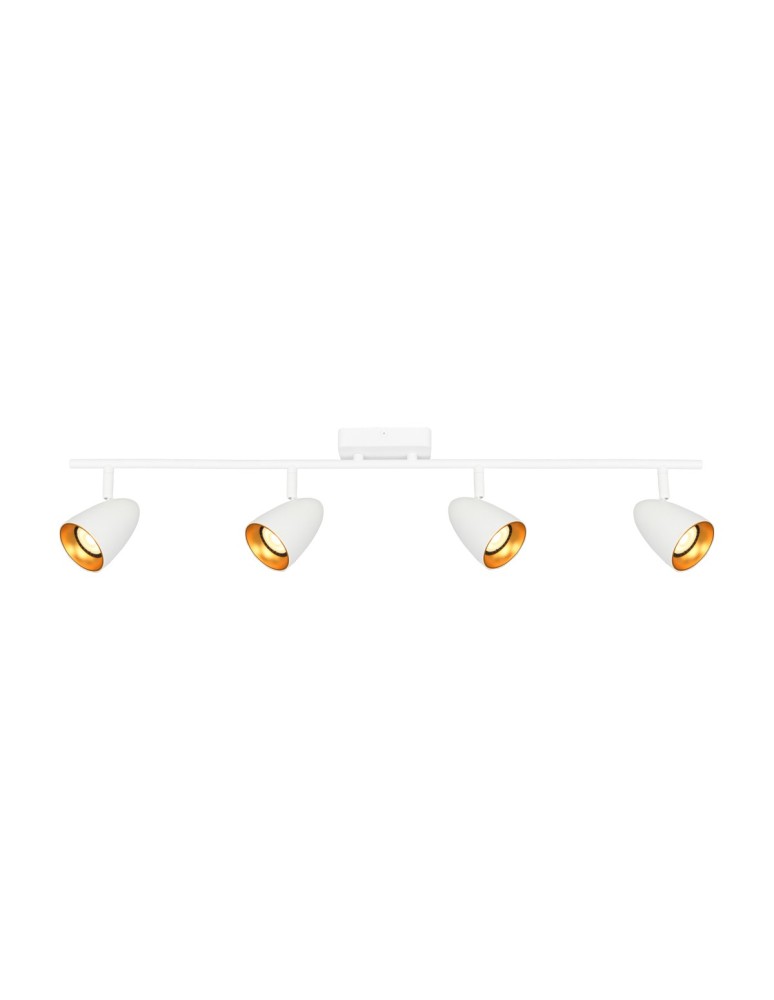Adjustable ceiling lamps - spots - Italux Tino Spotlight/Spot 4xGU10 10W White, Gold SPL-36748-4-WH-GD - product kolory-swiatla.pl 1