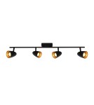 Adjustable ceiling lamps - spots - Italux Tino Spotlight/Spot 4xGU10 10W Black, Gold SPL-36748-4-BK-GD - product 1