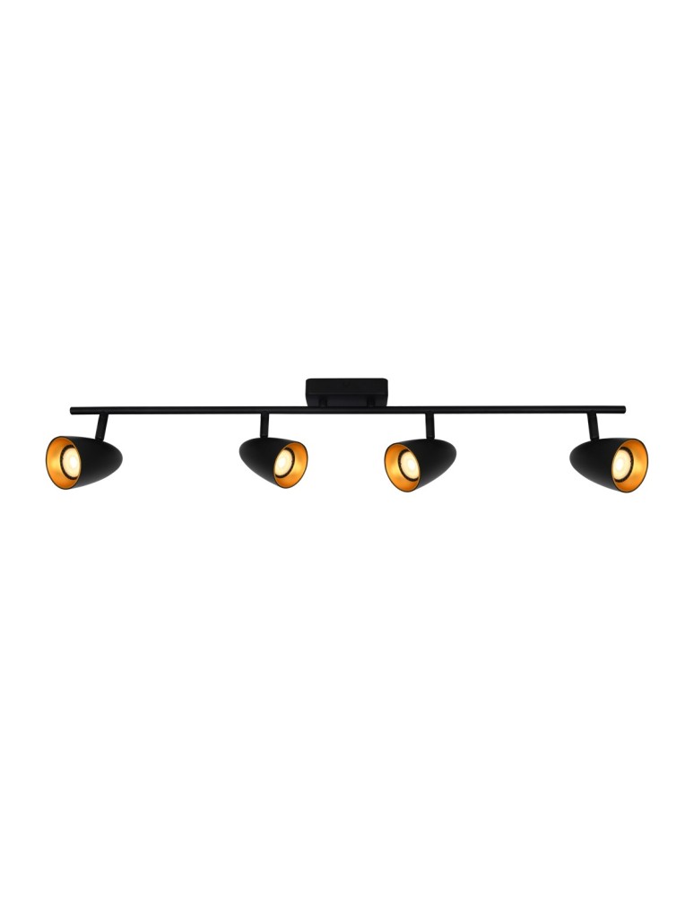 Adjustable ceiling lamps - spots - Italux Tino Spotlight/Spot 4xGU10 10W Black, Gold SPL-36748-4-BK-GD - product kolory-swiatla.pl 1