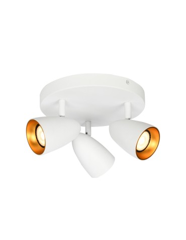 Italux Tino Spotlight/Spot 3xGU10 10W White, Gold SPL-36748-3R-WH-GD