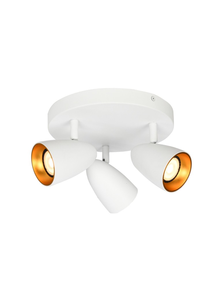 Adjustable ceiling lamps - spots - Italux Tino Spotlight/Spot 3xGU10 10W White, Gold SPL-36748-3R-WH-GD - product kolory-swiatla.pl 1