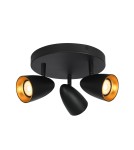 Adjustable ceiling lamps - spots - Italux Tino Spotlight/Spot 3xGU10 10W Black, Gold SPL-36748-3R-BK-GD - product 1