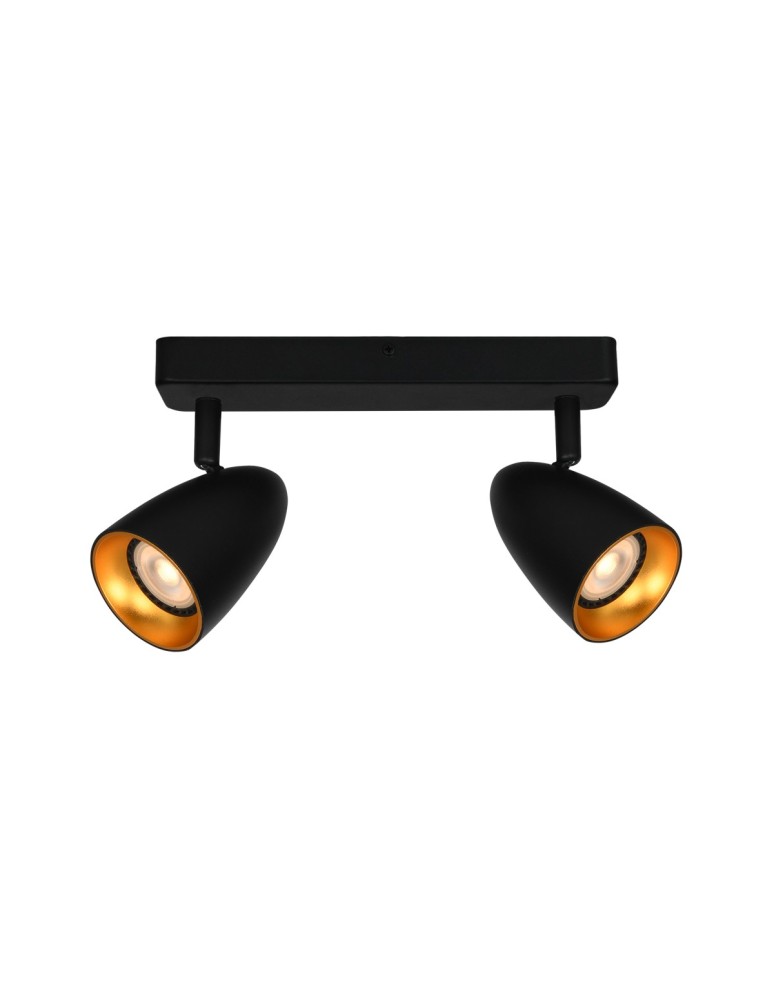 Adjustable ceiling lamps - spots - Italux Tino Spotlight/Spot 2xGU10 10W Black, Gold SPL-36748-2-BK-GD - product kolory-swiatla.pl 1