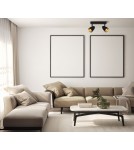 Adjustable ceiling lamps - spots - Italux Tino Spotlight/Spot 2xGU10 10W Black, Gold SPL-36748-2-BK-GD - product 2