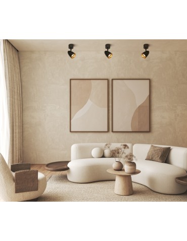 Italux Tino Reflektorek/Spot 1xGU10 10W Czarny, złoty SPL-36748-1R-BK-GD - produkt 2