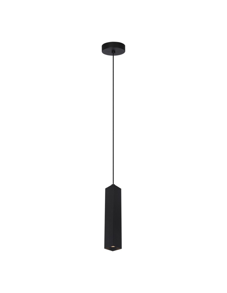 Pendant tube lamps - Italux Tecno Pendant 1xGU10 10W Sandblasted Black PND-37492-1-BK - product kolory-swiatla.pl 1