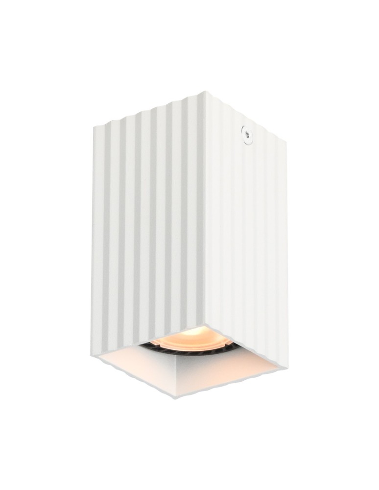 Square ceiling luminaires - Italux Tecno Surface Mounted 1xGU10 10W White Sandblasted CLN-37492-S-WH - product kolory-swiatla.pl 1