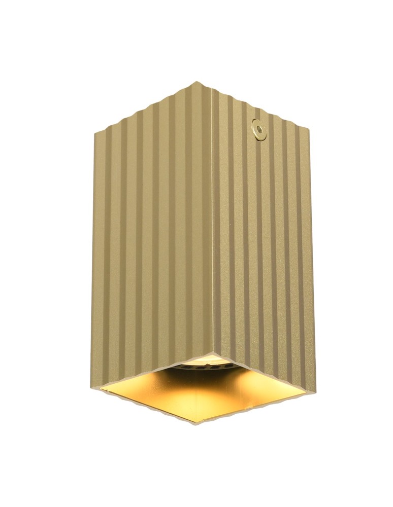 Square ceiling luminaires - Italux Tecno Surface Mounted 1xGU10 10W Gold CLN-37492-S-GD - product kolory-swiatla.pl 1