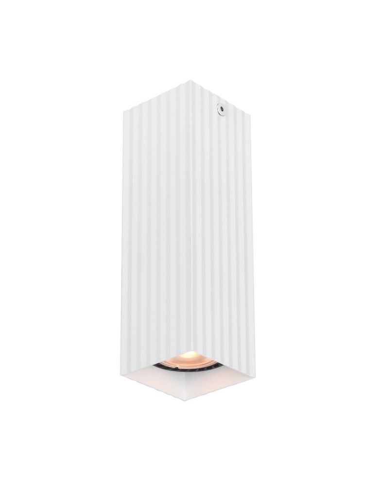 Square ceiling luminaires - Italux Tecno Surface Mounted 1xGU10 10W White Sandblasted CLN-37492-M-WH - product kolory-swiatla.pl 1
