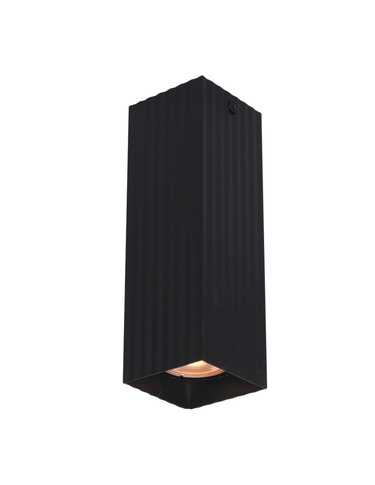 Square ceiling luminaires - Italux Tecno Surface-mounted 1xGU10 10W Sandblasted Black CLN-37492-M-BK - product kolory-swiatla.pl 1