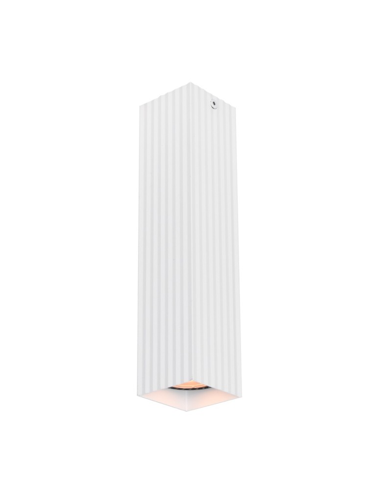 Square ceiling luminaires - Italux Tecno Surface Mounted 1xGU10 10W White Sandblasted CLN-37492-L-WH - product kolory-swiatla.pl 1
