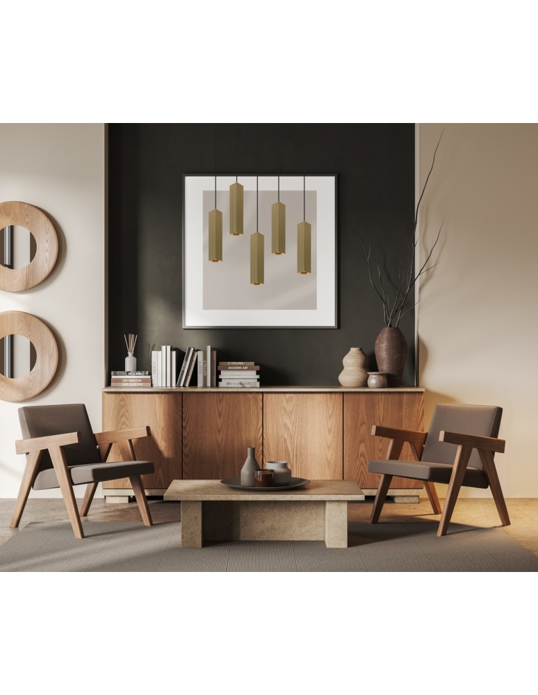 Square ceiling luminaires - Italux Tecno Surface Mounted 1xGU10 10W Gold CLN-37492-L-GD - product kolory-swiatla.pl 2