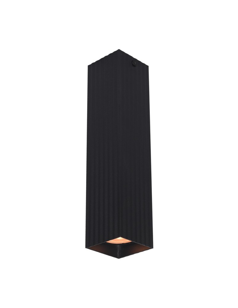 Square ceiling luminaires - Italux Tecno Surface-mounted 1xGU10 10W Sandblasted Black CLN-37492-L-BK - product kolory-swiatla.pl 1