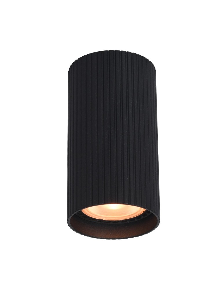 Round ceiling luminaires - Italux Rilok Surface-mounted 1xGU10 10W Sandblasted Black CLN-83920-S-BK - product kolory-swiatla.pl 1