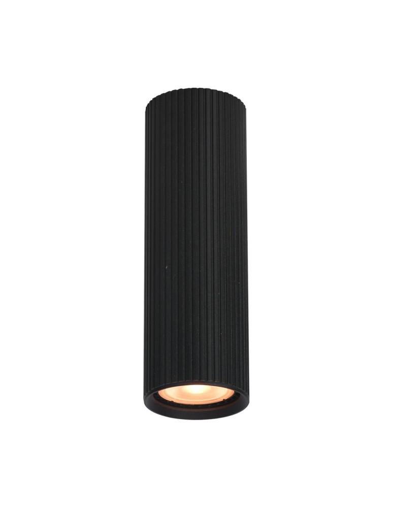 Round ceiling luminaires - Italux Rilok Surface-mounted 1xGU10 10W Sandblasted Black CLN-83920-M-BK - product kolory-swiatla.pl 1