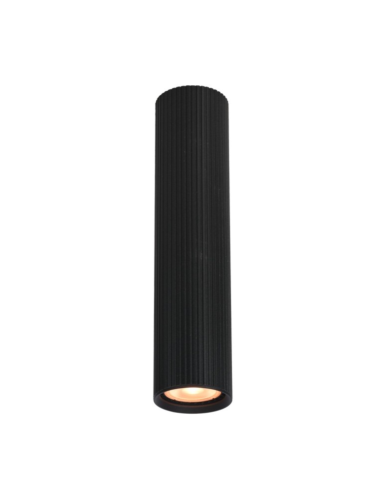 Round ceiling luminaires - Italux Rilok Surface-mounted 1xGU10 10W Sandblasted Black CLN-83920-L-BK - product kolory-swiatla.pl 1