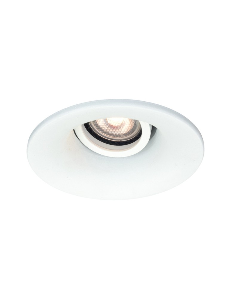 Round flush-mounted lamps - Italux Ralte Flush Mounted Ceiling 1xGU10 10W White Sandblasted DL-36360-GU10-WH - product kolory-swiatla.pl 1