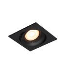 Square flush-mounted lamps - Italux Ponar Flush Mounted Ceiling 1xGU10 10W Black Sandblasted DL-26451-GU10-BK - product 1