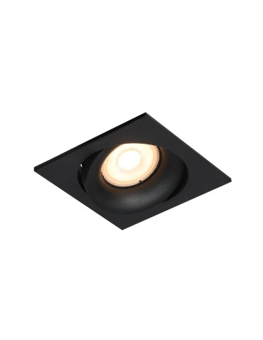 Italux Ponar Flush Mounted Ceiling 1xGU10 10W Black Sandblasted DL-26451-GU10-BK