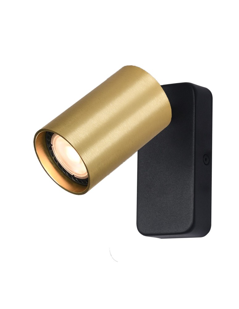 Adjustable wall lamps - Italux Nesto Wall lamp 1xGU10 10W Black, gold WL-23436-1-BK-GD - product kolory-swiatla.pl 1