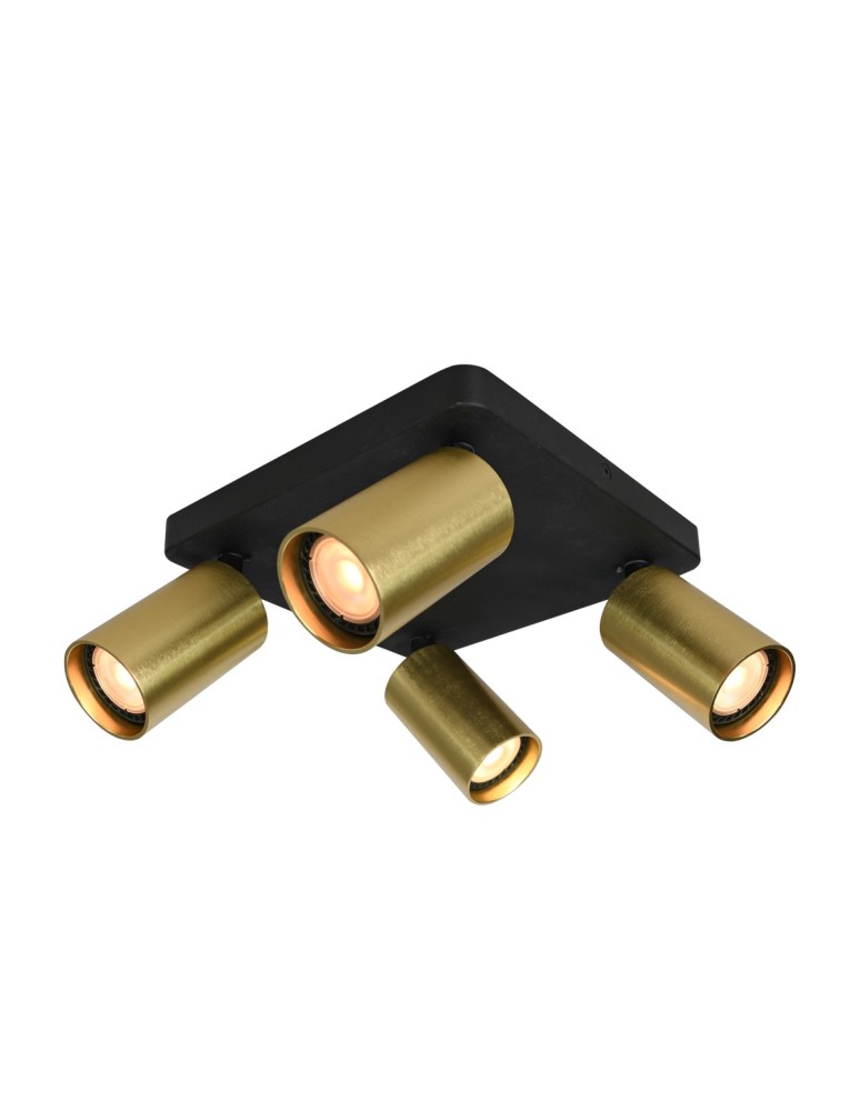 Adjustable ceiling lamps - spots - Italux Nesto Spotlight/Spot 4xGU10 10W Black, Brass SPL-23436-4S-BK-BRSS - product kolory-swiatla.pl 1