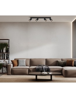 Italux Nesto Reflektorek/Spot 4xGU10 10W Czarny piaskowany SPL-23436-4-BK - produkt 2