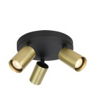 Adjustable ceiling lamps - spots - Italux Nesto Spotlight/Spot 3xGU10 10W Black, Brass SPL-23436-3R-BK-BRSS - product 1