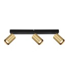 Adjustable ceiling lamps - spots - Italux Nesto Spotlight/Spot 3xGU10 10W Black, Brass SPL-23436-3-BK-GD - product 1