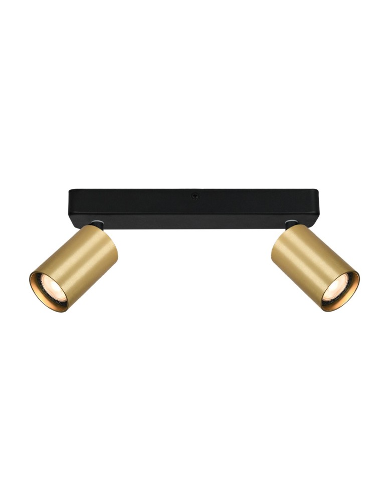 Adjustable ceiling lamps - spots - Italux Nesto Spotlight/Spot 2xGU10 10W Black, Brass SPL-23436-2-BK-GD - product kolory-swiatla.pl 1