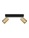 Italux Nesto Spotlight/Spot 2xGU10 10W Black, Brass SPL-23436-2-BK-GD