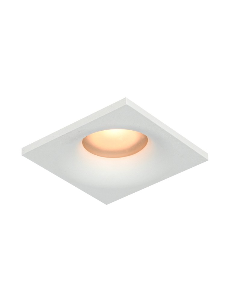 Flush-mounted hermetic lamps - Italux Naru Flush Mounted Ceiling 1xGU10 10W IP44 White Sandblasted DL-61903-IP44-WH - product kolory-swiatla.pl 1