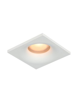 Italux Naru Flush Mounted Ceiling 1xGU10 10W IP44 White Sandblasted DL-61903-IP44-WH