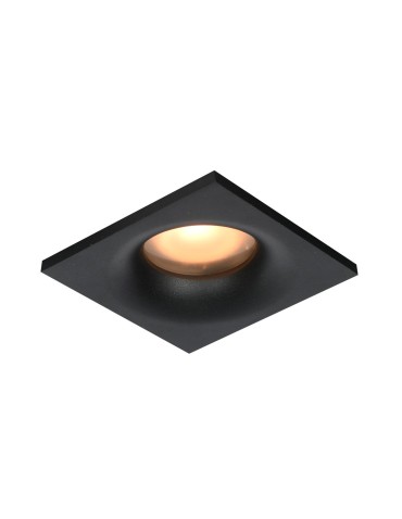 Italux Naru Flush Mounted Ceiling 1xGU10 10W IP44 Sandblasted Black DL-61903-IP44-BK