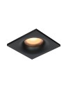Italux Naru Flush Mounted Ceiling 1xGU10 10W IP44 Sandblasted Black DL-61903-IP44-BK