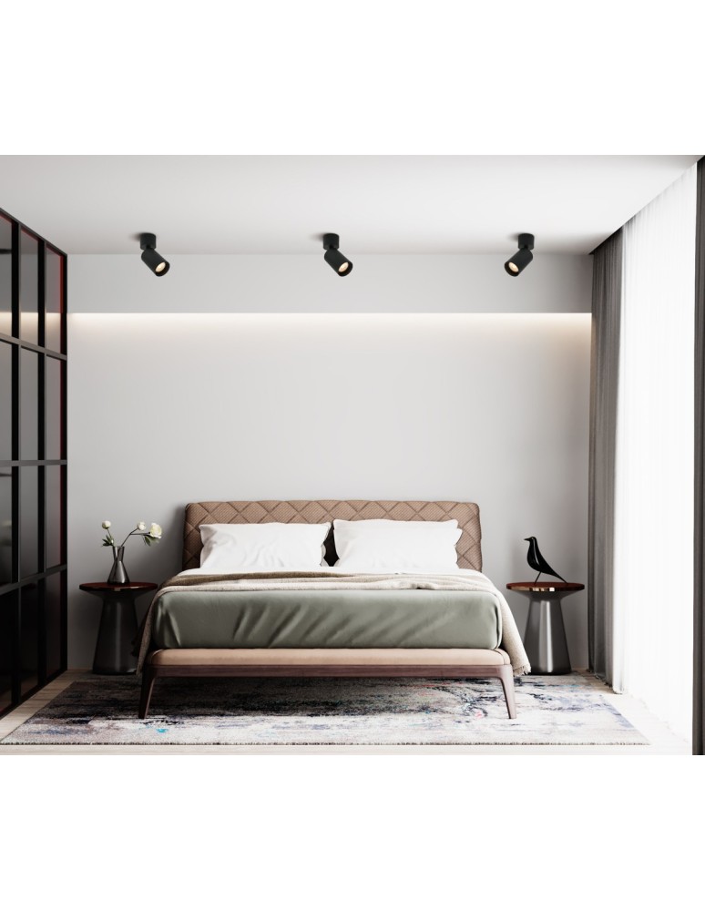 Adjustable ceiling lamps - spots - Italux Nesto Spotlight/Spot 1xGU10 10W Black Sandblasted SPL-23436-1R-BK - product kolory-swiatla.pl 2