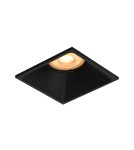 Square flush-mounted lamps - Italux Naru Flush Mounted Ceiling 1xGU10 10W Black Sandblasted DL-61903C-BK - product 1